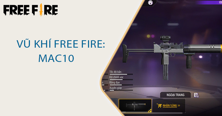 Vũ khí Free Fire: Mac10